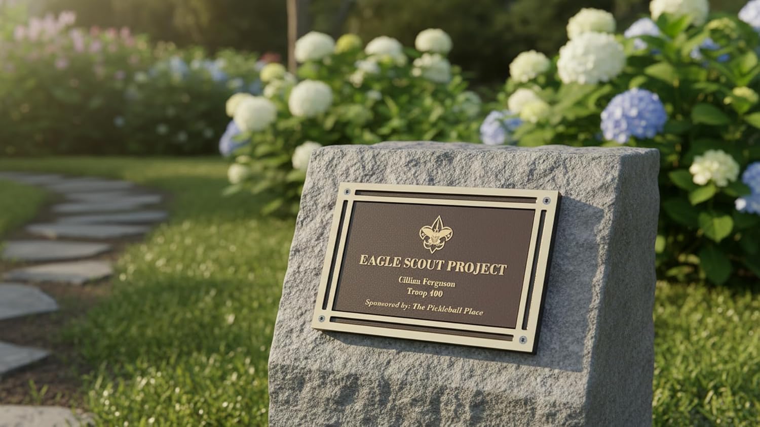 Personalized Outdoor Memorial Plaque – 6x8 Custom Engraved Aluminum Weatherproof Remembrance Plaque for Garden Memorial Tree Bench Tribute