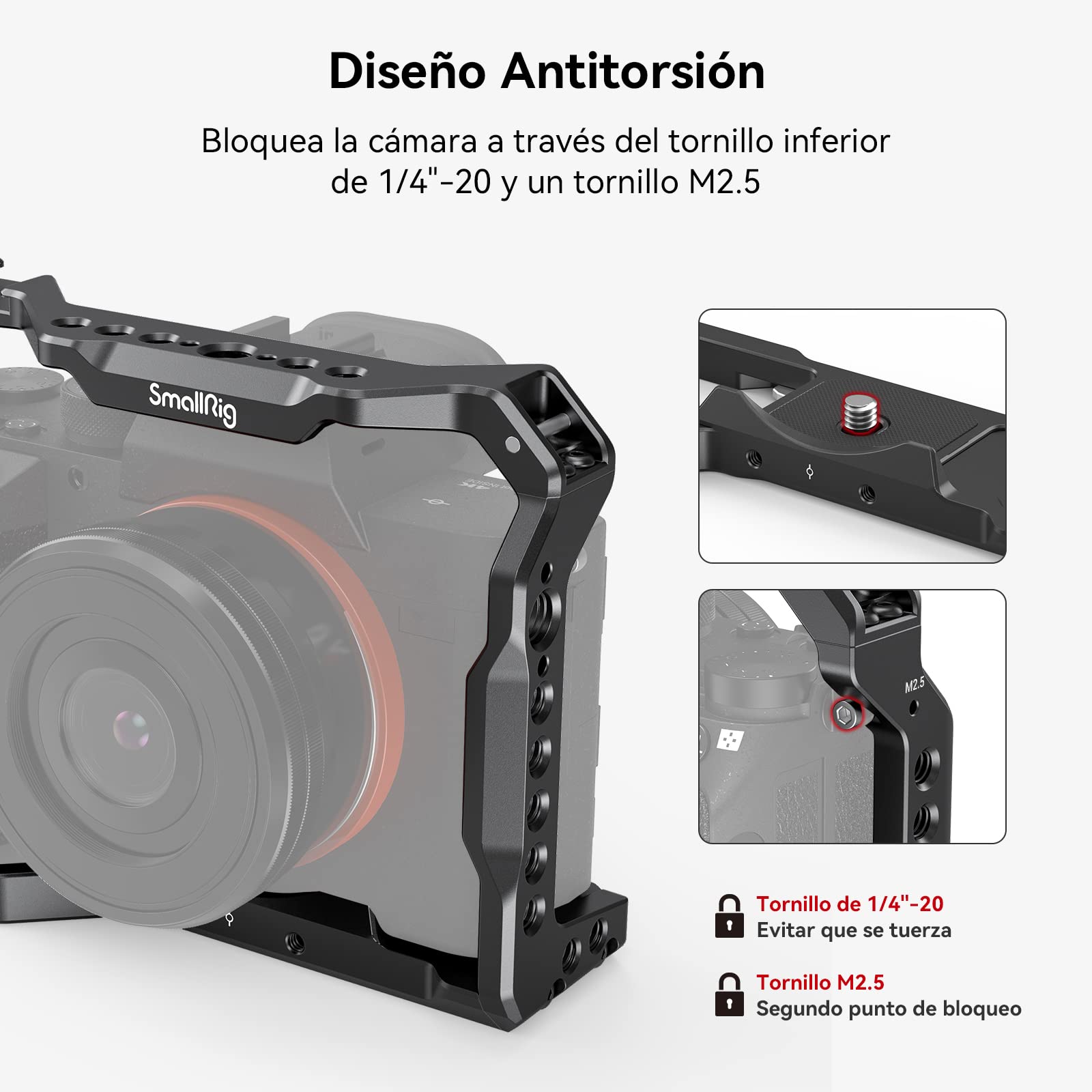 SMALLRIG A7III - Jaula Ligera para Sony A7 III A7R III A9-2918
