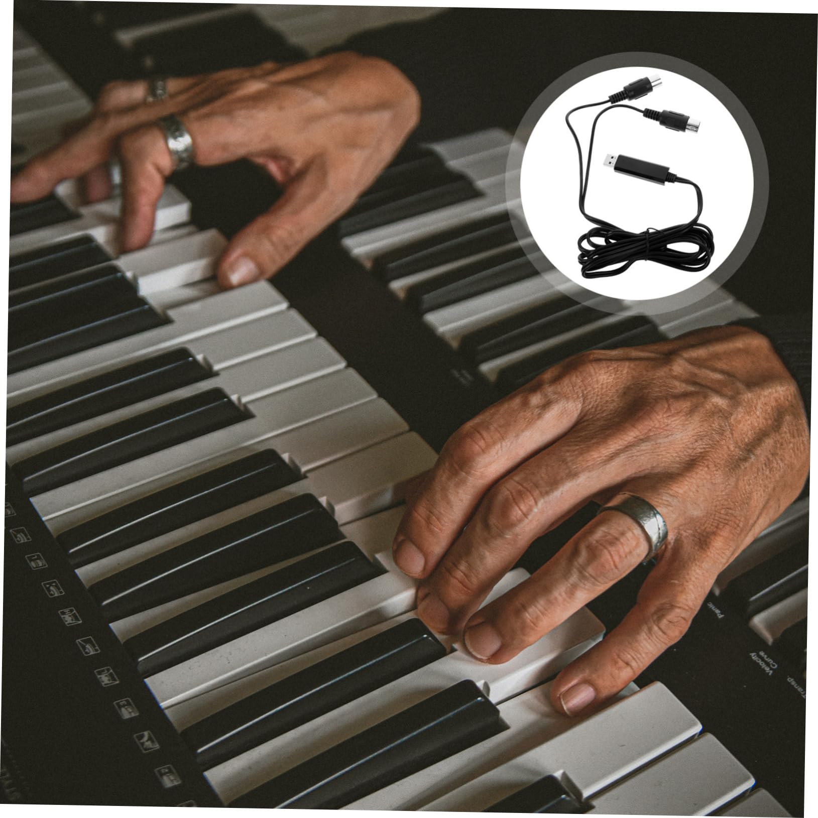 ibasenice 2pezzi Cavo Usb Midi Per Tastiera Piano Professionale Convertitore In-out Per Pc e Laptop Compatibile Con e Facile Installazione Trasmissione Dati Veloce e Stabile