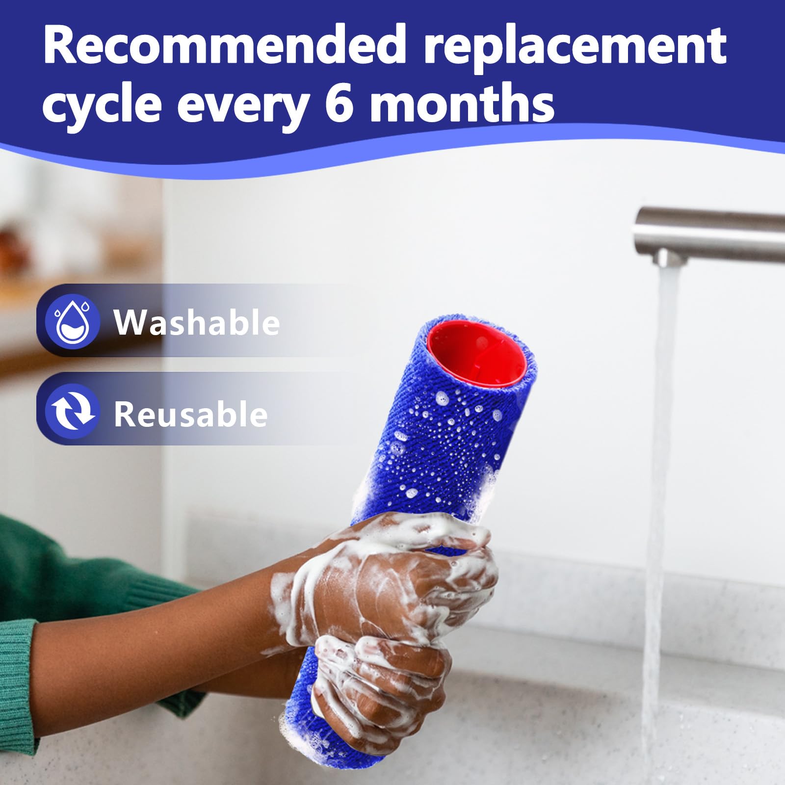 2 cepillos de rodillo de repuesto compatibles con aspiradora Dyson Wash G1, accesorios de cepillo de doble tambor, 2 rodillos de cepillo