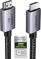 UGREEN Certified 8K HDMI 2.1 Cable 6.6FT 48Gbps - 4K@240Hz 8K@60Hz eARC HDR for PS5 Xbox 8K TV Mac Mini