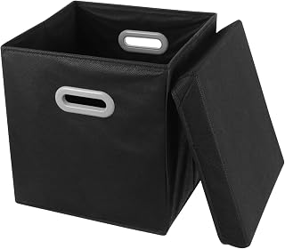 Elegant Fabric Storage Box Lid Collapsible Storage Containers for Clothes Organize Wardrobe Quilts Blankets