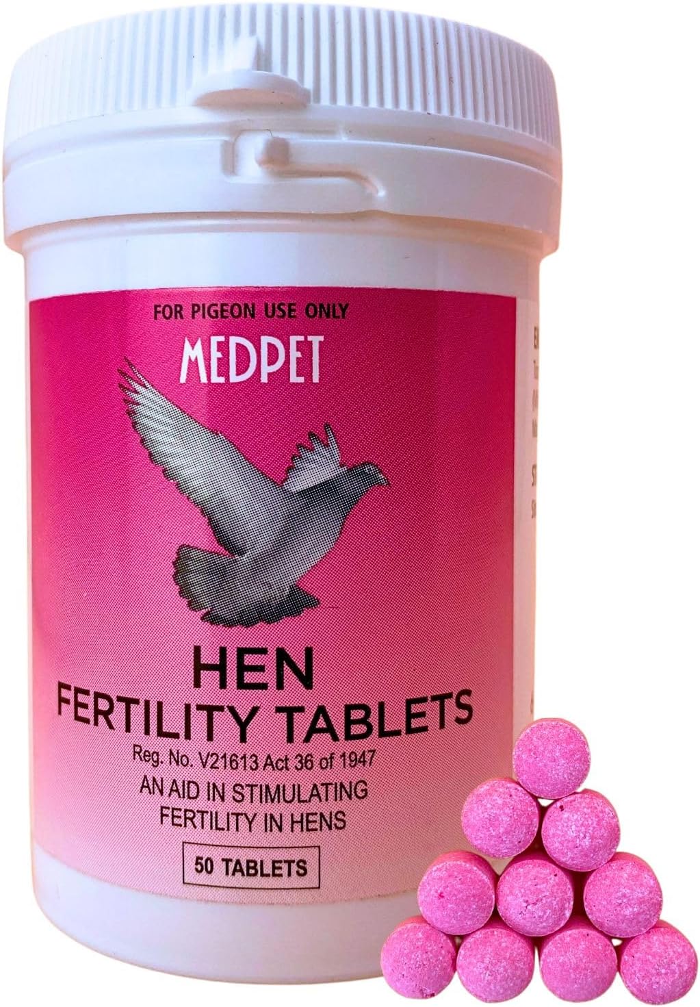 Medpet Hen Fertility Tablets – Enhances Reproductive Health for Pigeons, Trus...