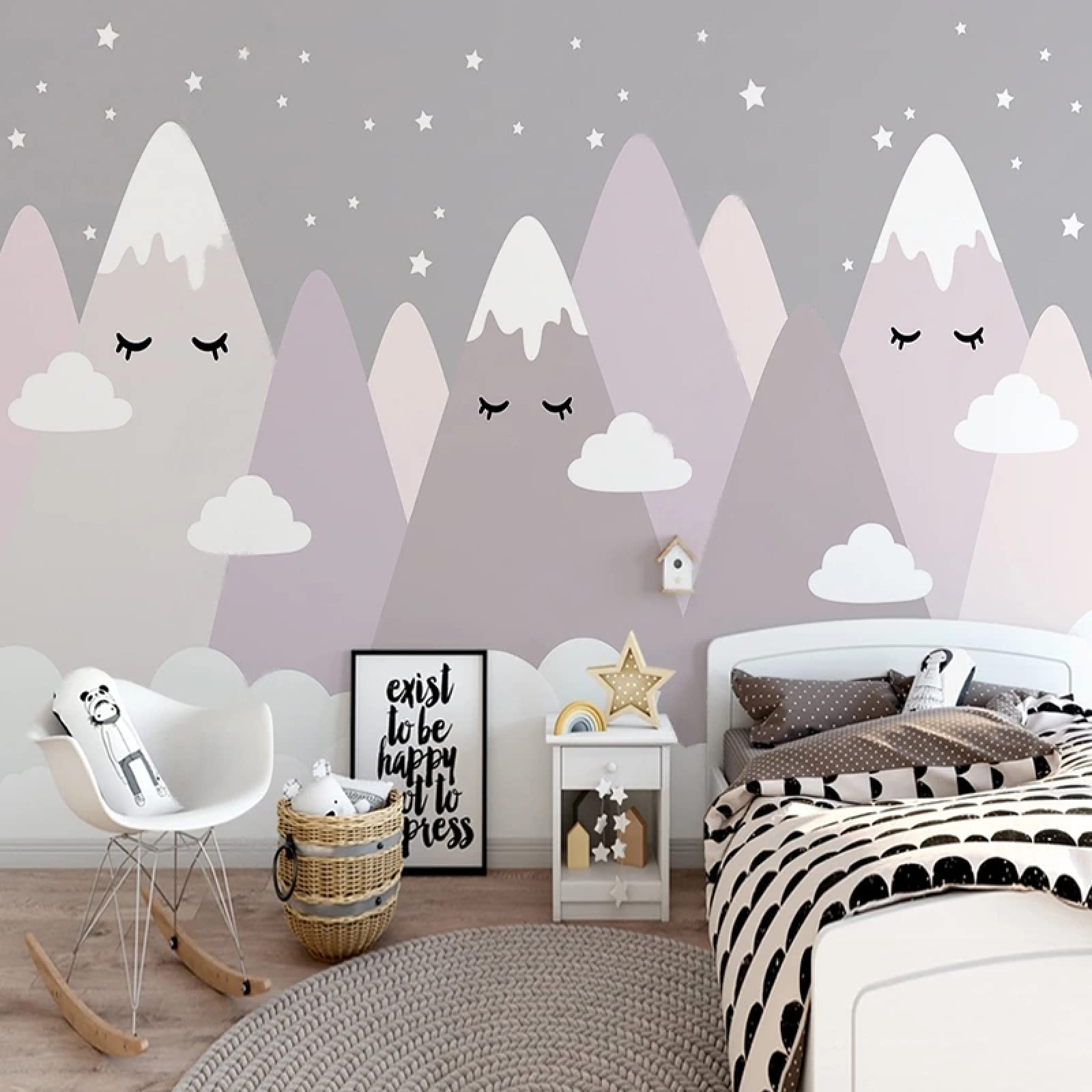 Peinture murale 3D cartoon cloud pour éveiller l'imaginaire