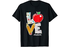 LOVE Teacher Life Apple Pencil Teacher Appreciation T-Shirt