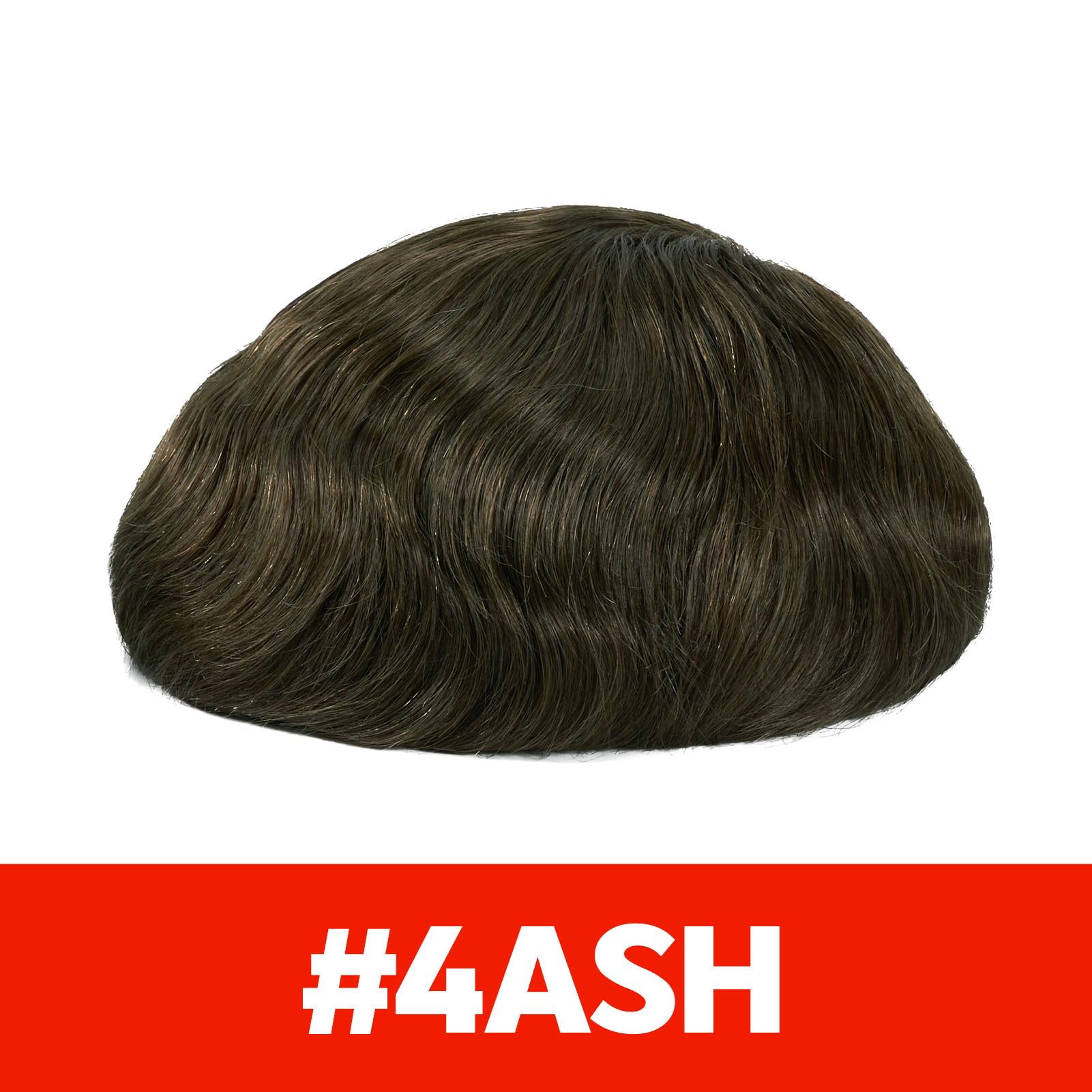 Lordhair Toupee for Men with 100% European human hair 8x10 inch Hairpiece for Men 0.03mm Ultra Thin Skin Hairsystem All V-looped Mens Toupee (Medium Dark Brown #4(ASH)) - Image 2