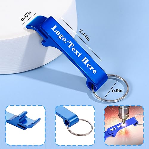 Miniatura 3 de 50 unidades de llavero personalizado para abrebotellas con logotipotexto grabado a granel, abrebotellas de cerveza para fiestas, graduaciones,
