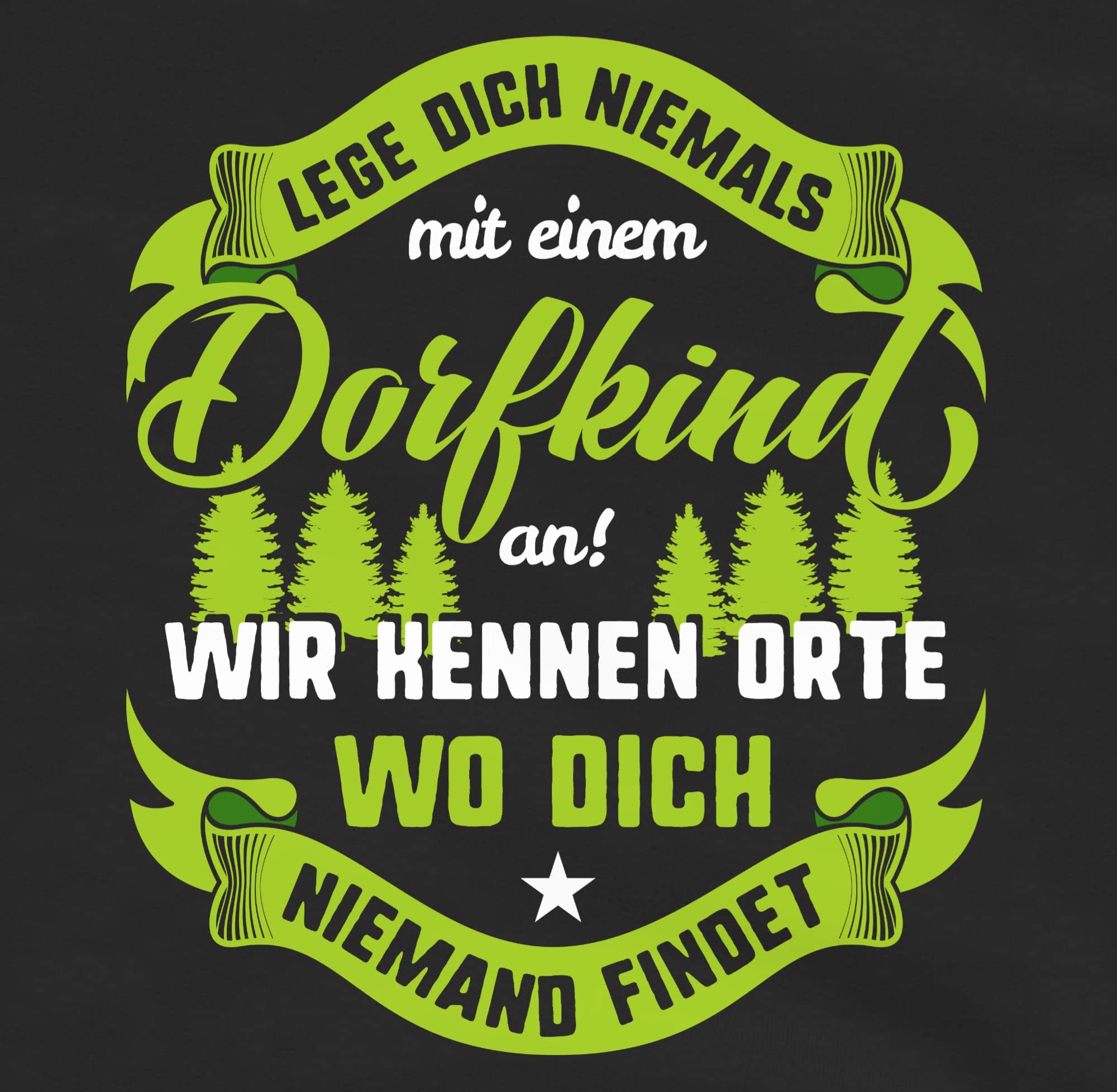Shirtracer - Hoodie Herren Pullover Männer - Sprüche Statement Spruch - Lege Dich nie mit einem Dorfkind an V2