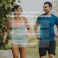 Vista 3 de Livingood Daily Vitamina D, 60 cápsulas - Vitamina D3 (4000 UI) más vitamina K2 (200 mcg) - Potente vitamina D3 K2 con vitamina A, vitamina E, zinc
