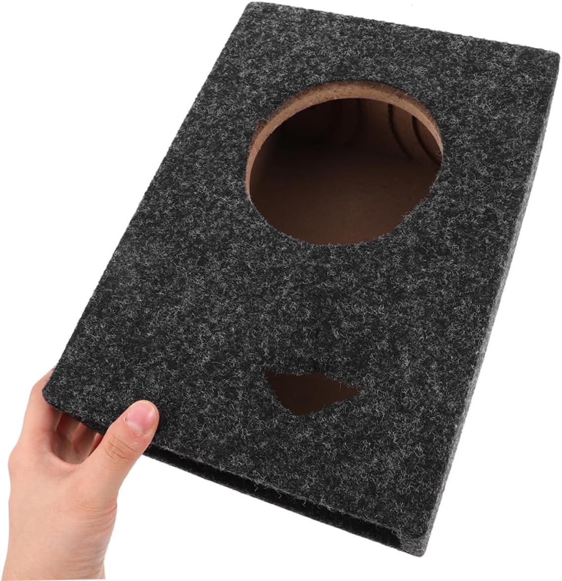 DIY Car Audio Speaker Box 6.5 Inch Universal Vehicle Subwoofer Enclosure Heavy Duty Wooden Case Carpet Cover Compatible Car Audio Systems