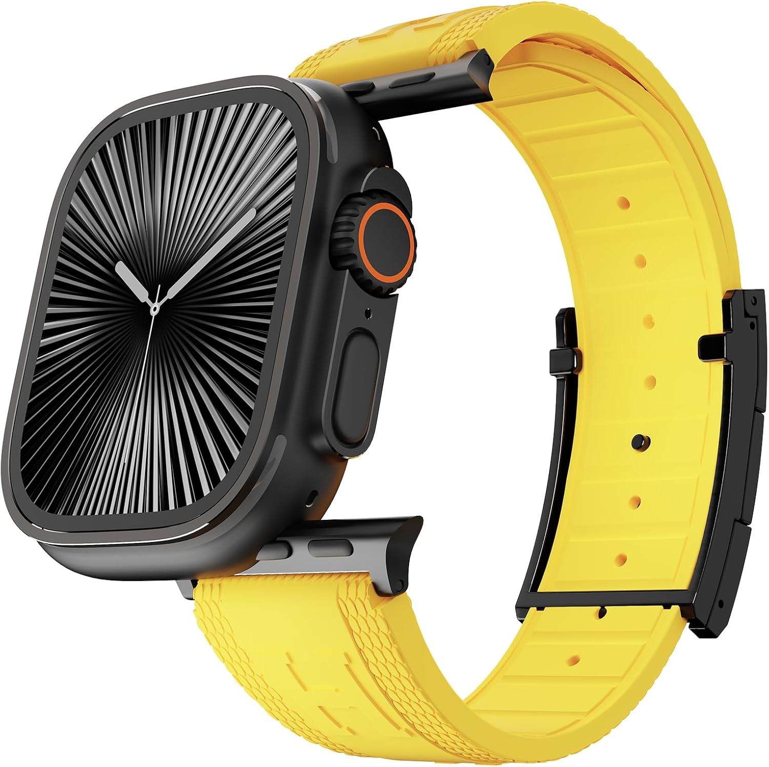 Sport Silicone Band Compatible with Apple Watch Ultra 3/2/1 Band 49mm/46mm/45mm/44mm/42mm(3/2/1) Men, Magnetic Silicone Rugged Replacement Strap for iWatch Ultra 3/2/1 SE3/2/1 Series11/10/9/8/7/6/5/4 - Image 6