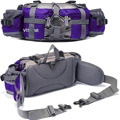 Outdoor Fanny Pack Hiking Fishing Waist bag 2 Water Bottle Holder Lumbar Pack