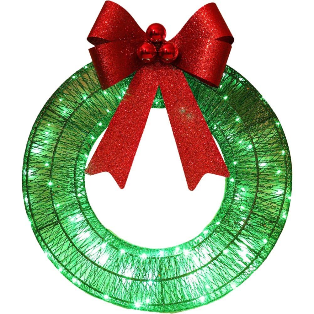 Guirlande de Noël artificielle avec lumières LED intérieur extérieur