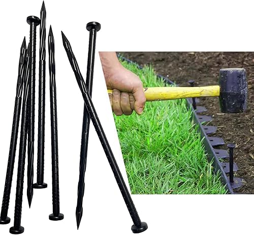 Miniatura 4 de Estacas de anclaje en espiral para paisaje, 10 en 25 piezas, de plástico, para césped artificial, adoquín, barrera de malezas, carpintería, tienda