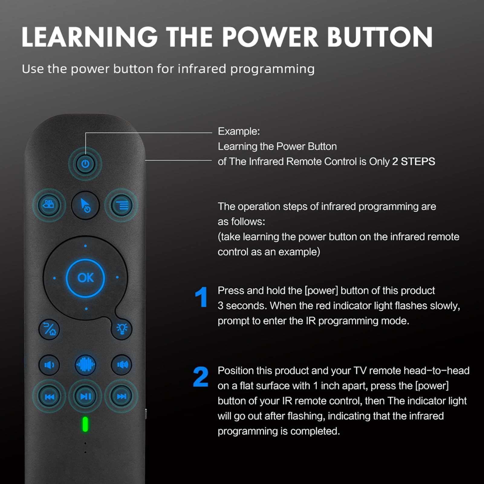 G60S PRO Air Mouse Handfernbedienung mit Tastatur, Dual-Modus 2,4 G BT Sprachsteuerung für, TV Box, All-in-One-PC, Laptop, Projektor, 6-Achsen-Gyroskop