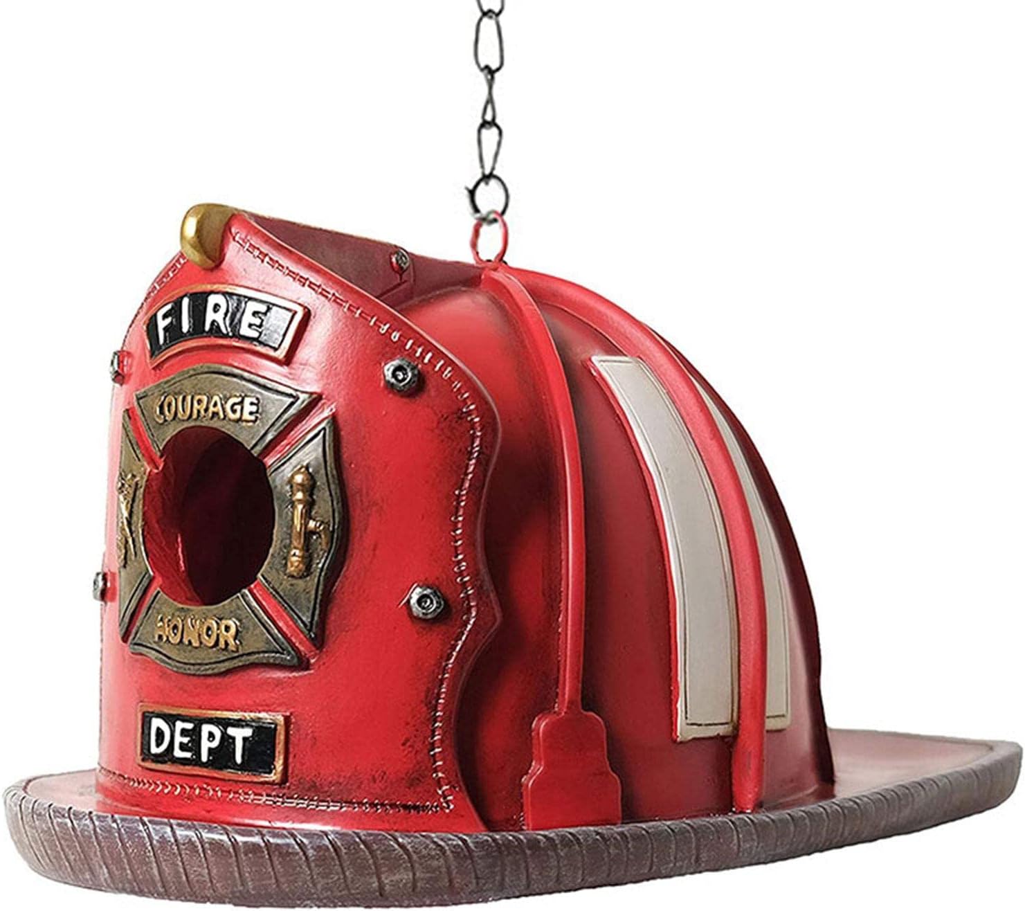 Birdhouse chapéu de bombeiro,Casa de pássaros de decoraç�