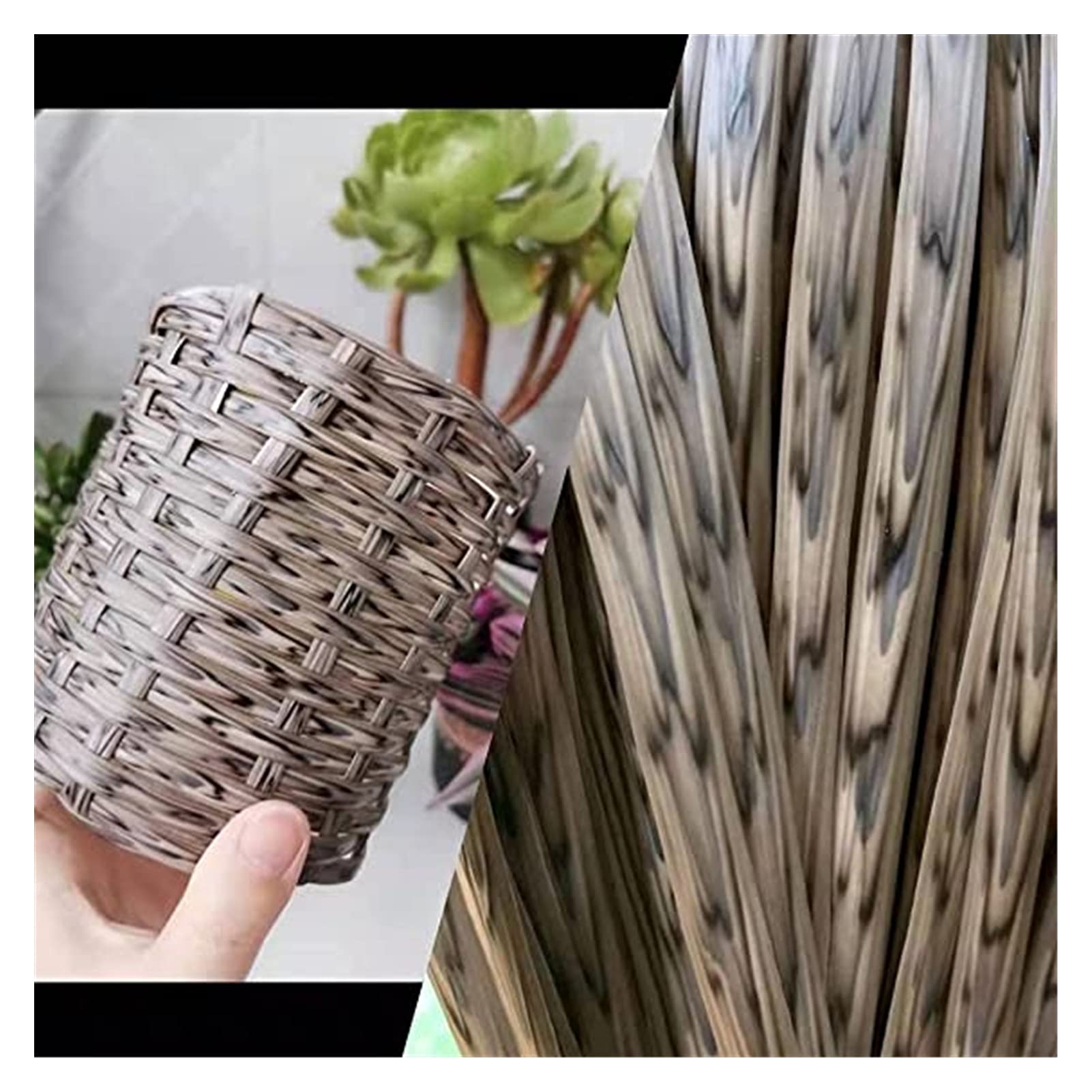 Oudini A-8Mm Plastic Woven Rattan Repair Material Synthetic Rattan Repair Material 500G Plastic Rattan Wicker Repair Material