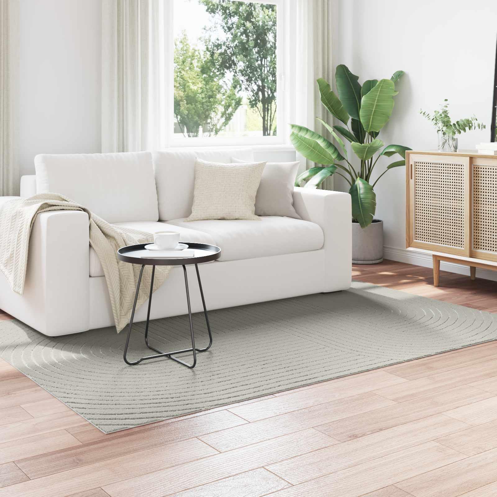 Tapis de Surface PALMERAS Vert 120 x 170 cm en Polyester Doux antidérapant Lavable, idéal Salon, Chambre, Couloir, intérieur extérieur
