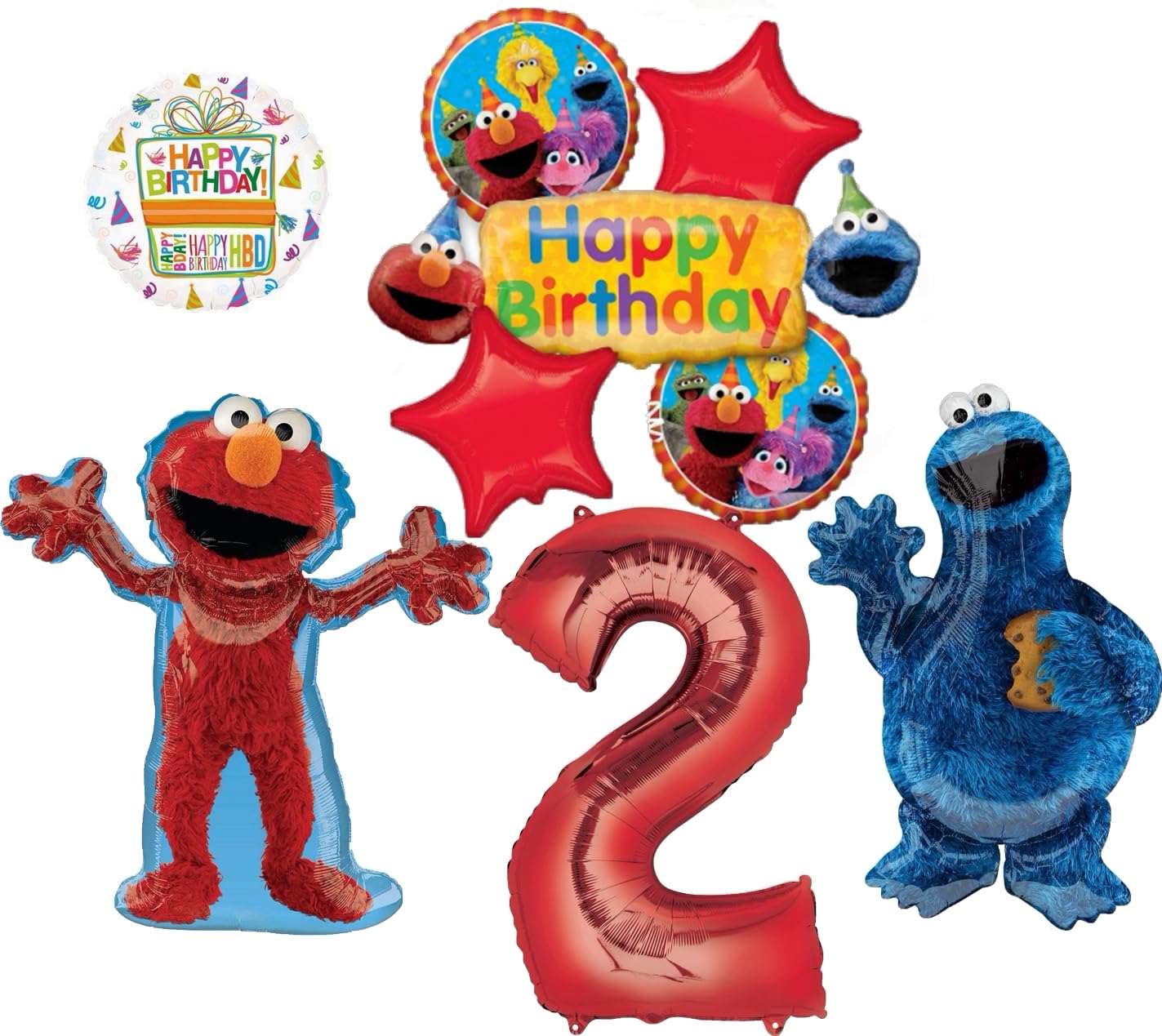 Amazon.com: Sesame Street Elmo and Cookie Monster 2nd Birthday