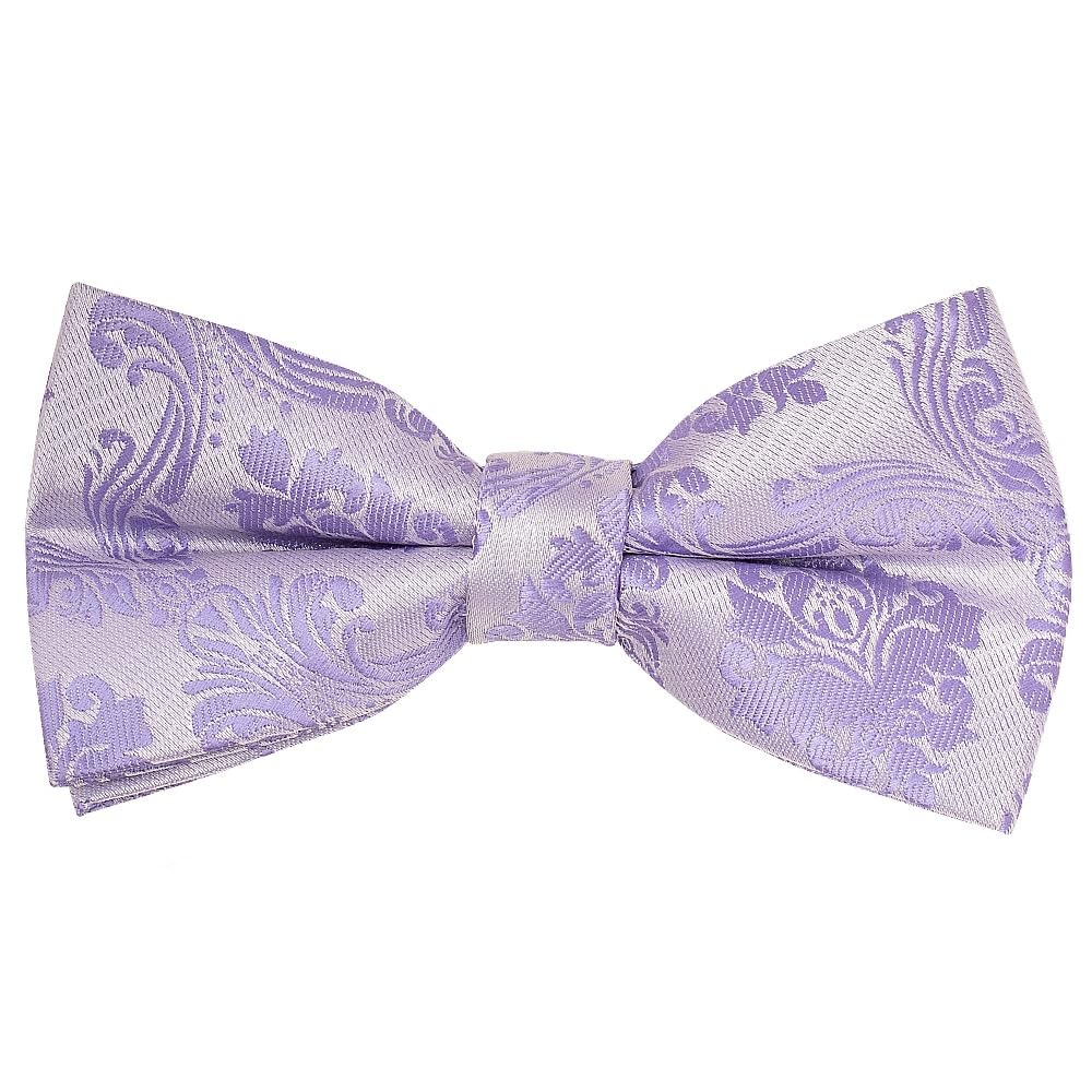 Ties R Us Boys Lilac Pre Tied Paisley Bow Tie Age 4-7
