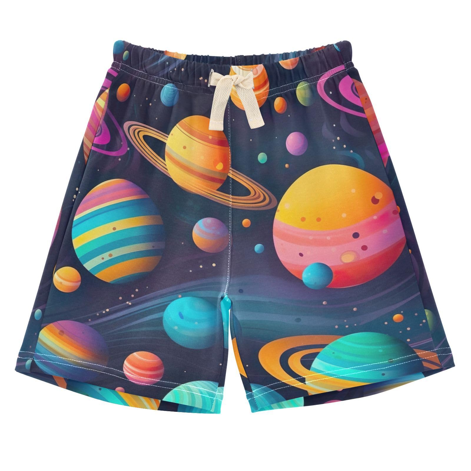 UMIRIKO Space Planet Galaxy Unisex Baby Toddler Cotton Shorts with Drawstring 2T 202a0406