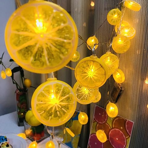 Miniatura 10 de Guirnalda de luces de sandía roja con temática de sandía, luz nocturna decorativa alimentada por USB para boda, hogar, cumpleaños, interiores y