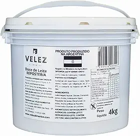 Doce de Leite argentino Reposteria VELEZ balde 4Kg