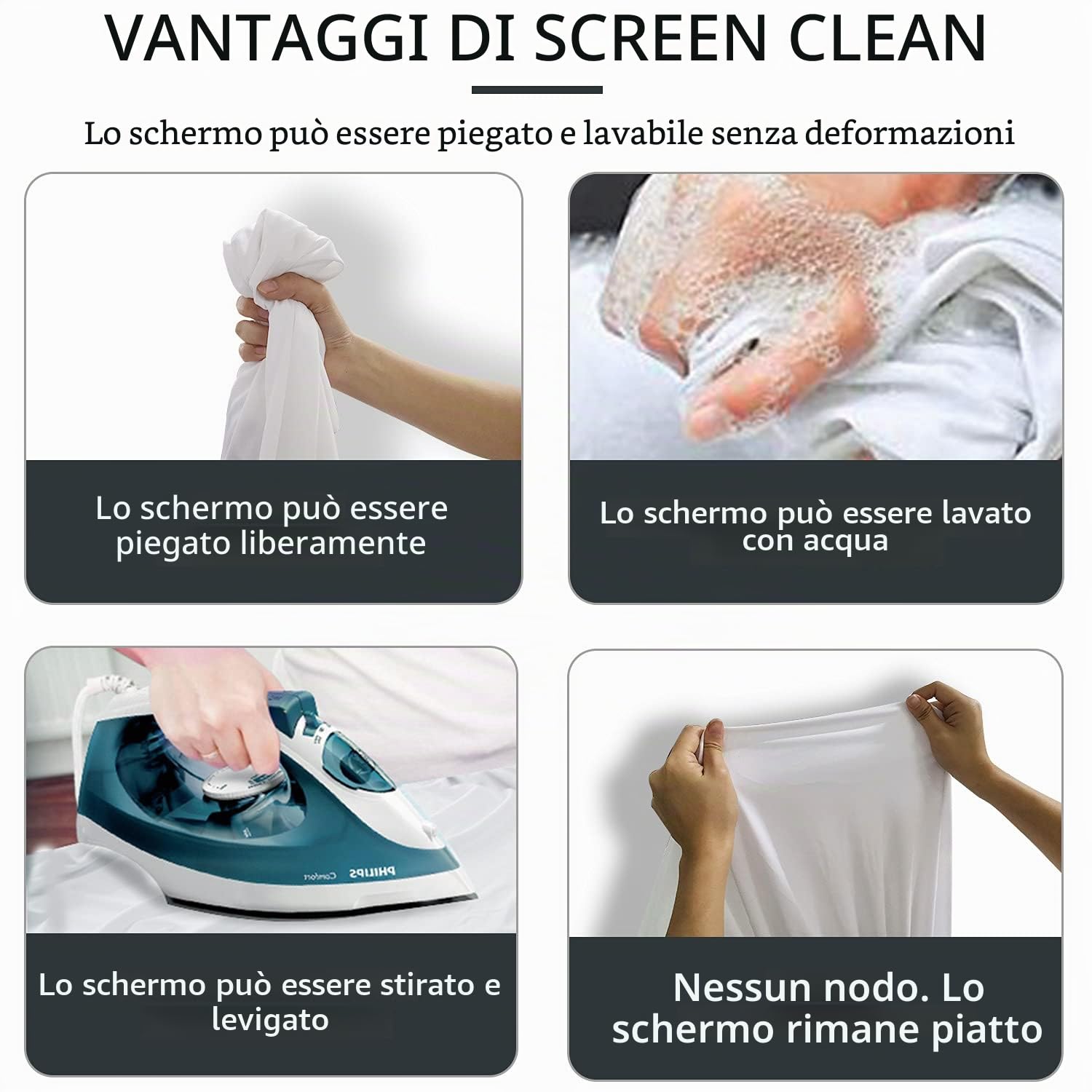 Schermo per Proiettore con Supporto 80" 16: 9 Schermo Portatile Una Scelta Perfetta per Teatro Domestico il Cinema All'aperto e Altre Attività di Intrattenimento
