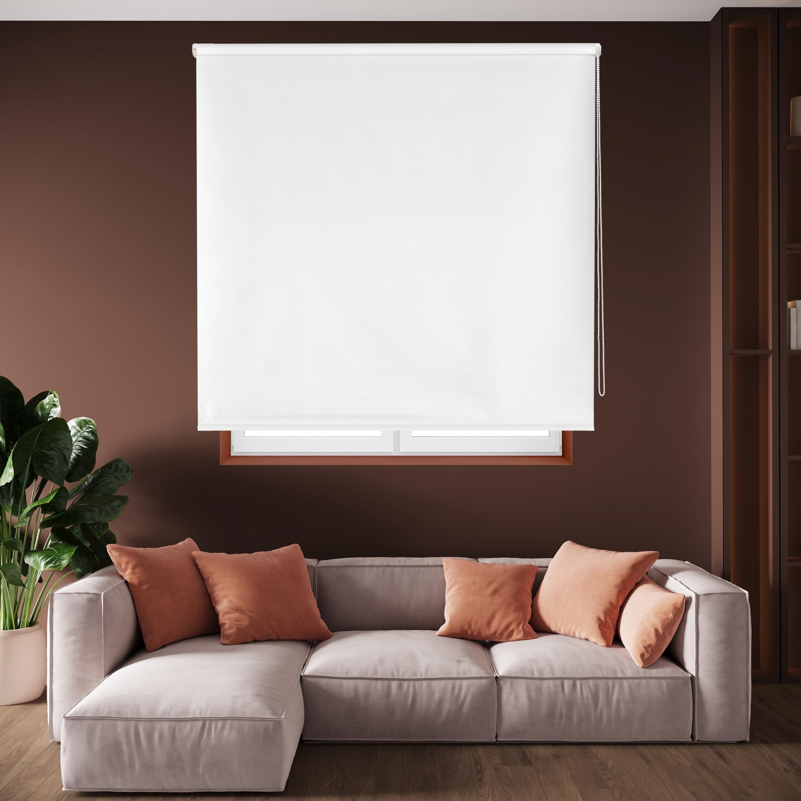 Blindecor Draco Store Enrouleur Opaque - Blanc cassé, 160 x 230 cm (largeur x hauteur) | Taille du tissu 157 x 225 cm. Stores thermiques occultants