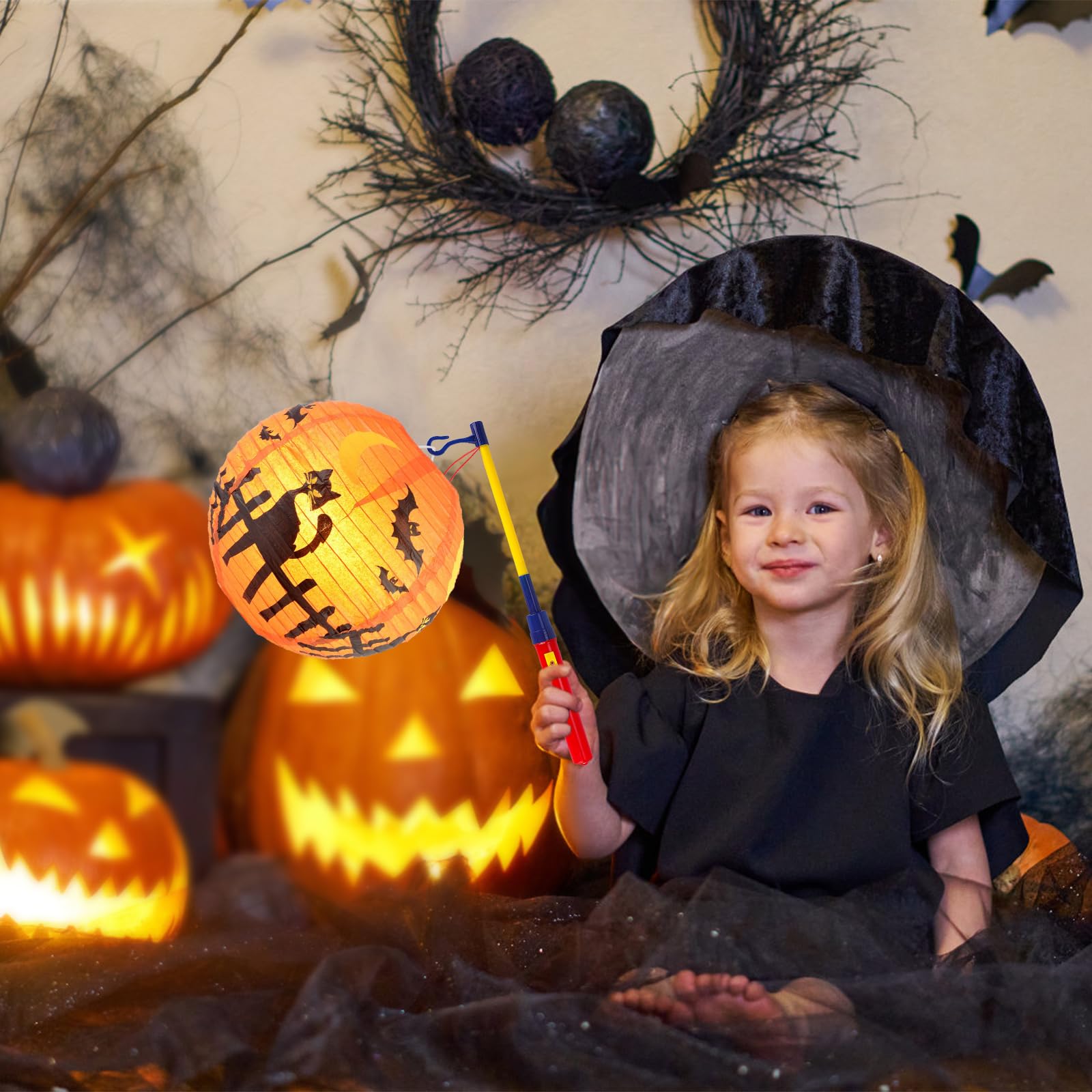 Bâtons De Lanterne LED 8 Pièces,Lampion Halloween Pour Les