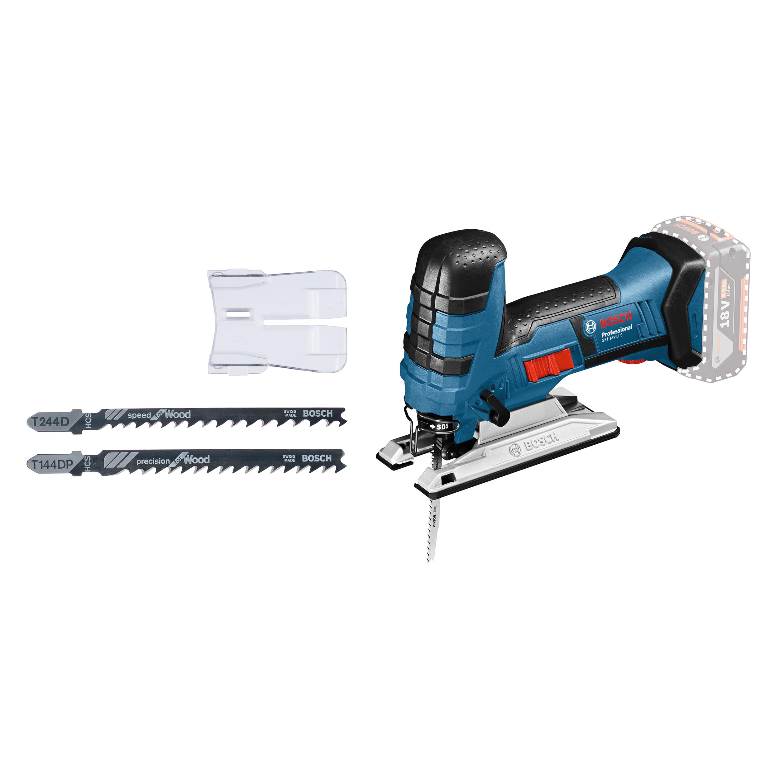 Bosch Professional 06015A5100 Bosch GST 18 V-Li S Scie Sauteuse Solo Carton Bleu