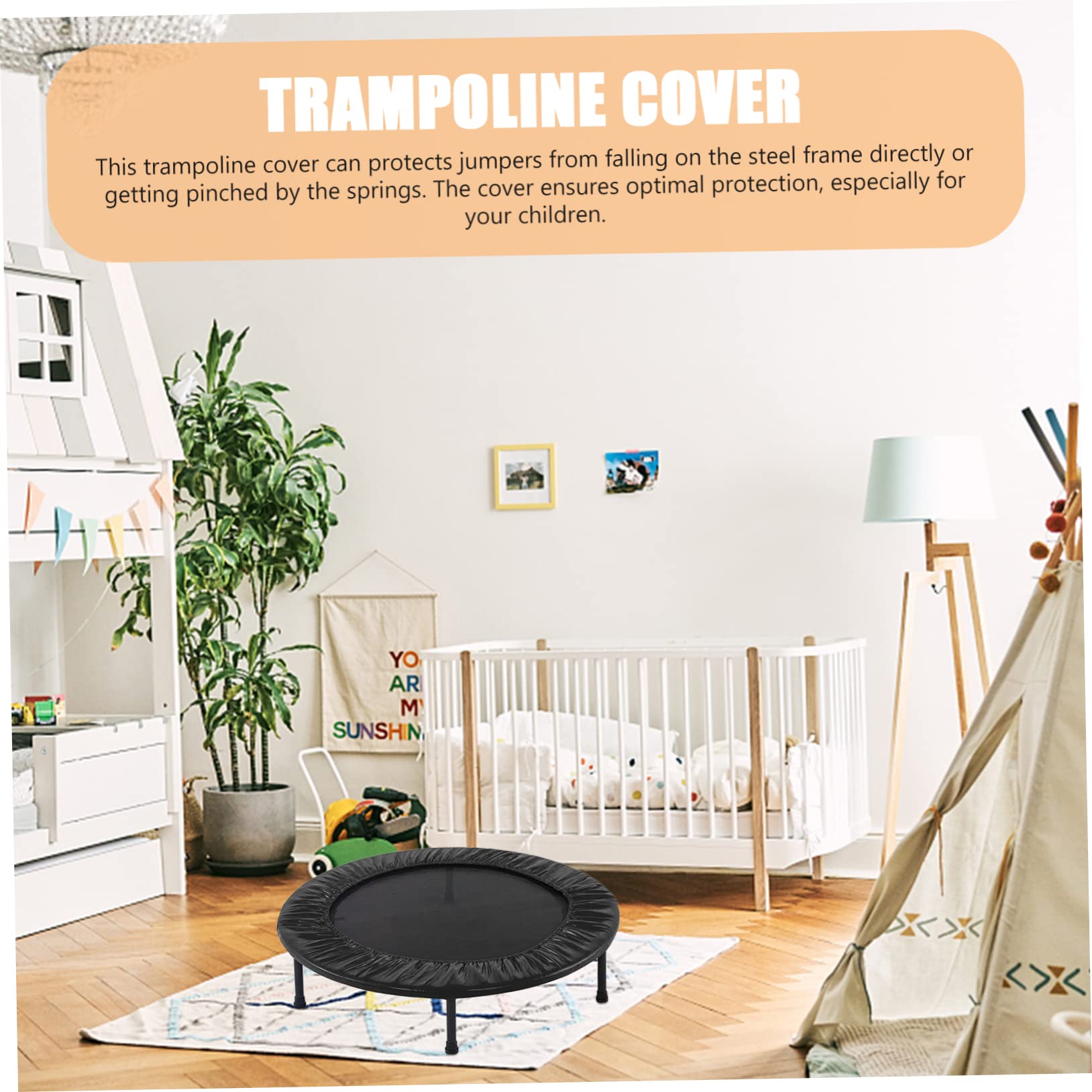 Copertura per trampolino per bambini, in polietilene resistente e tessuto di bue, protegge da binari in acciaio e lesioni, accessorio essenziale per il divertimento all'aperto per sicurezza e