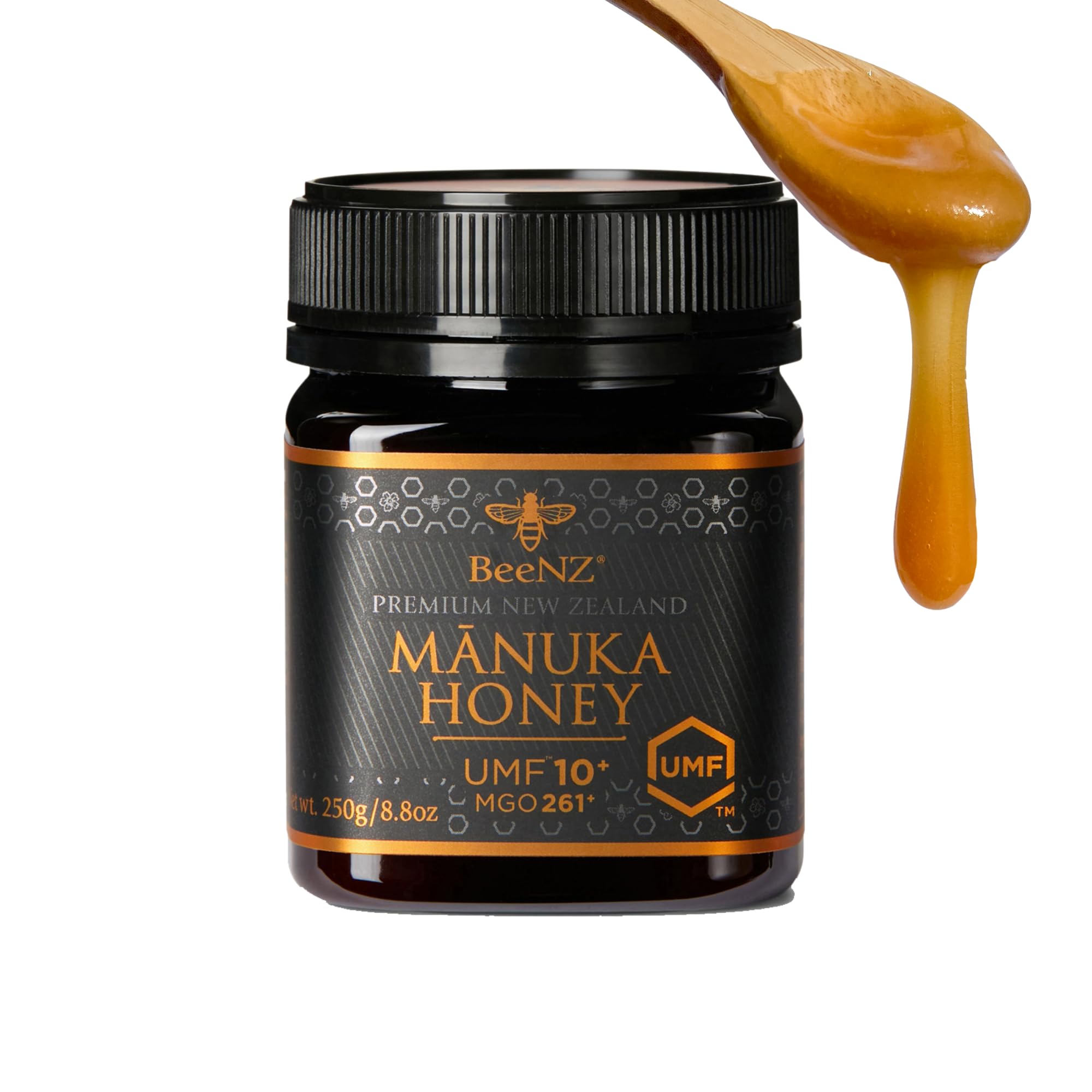 Amazon.com : BeeNZ Raw Mānuka Honey, Certified UMF 10+ (MGO 263+)