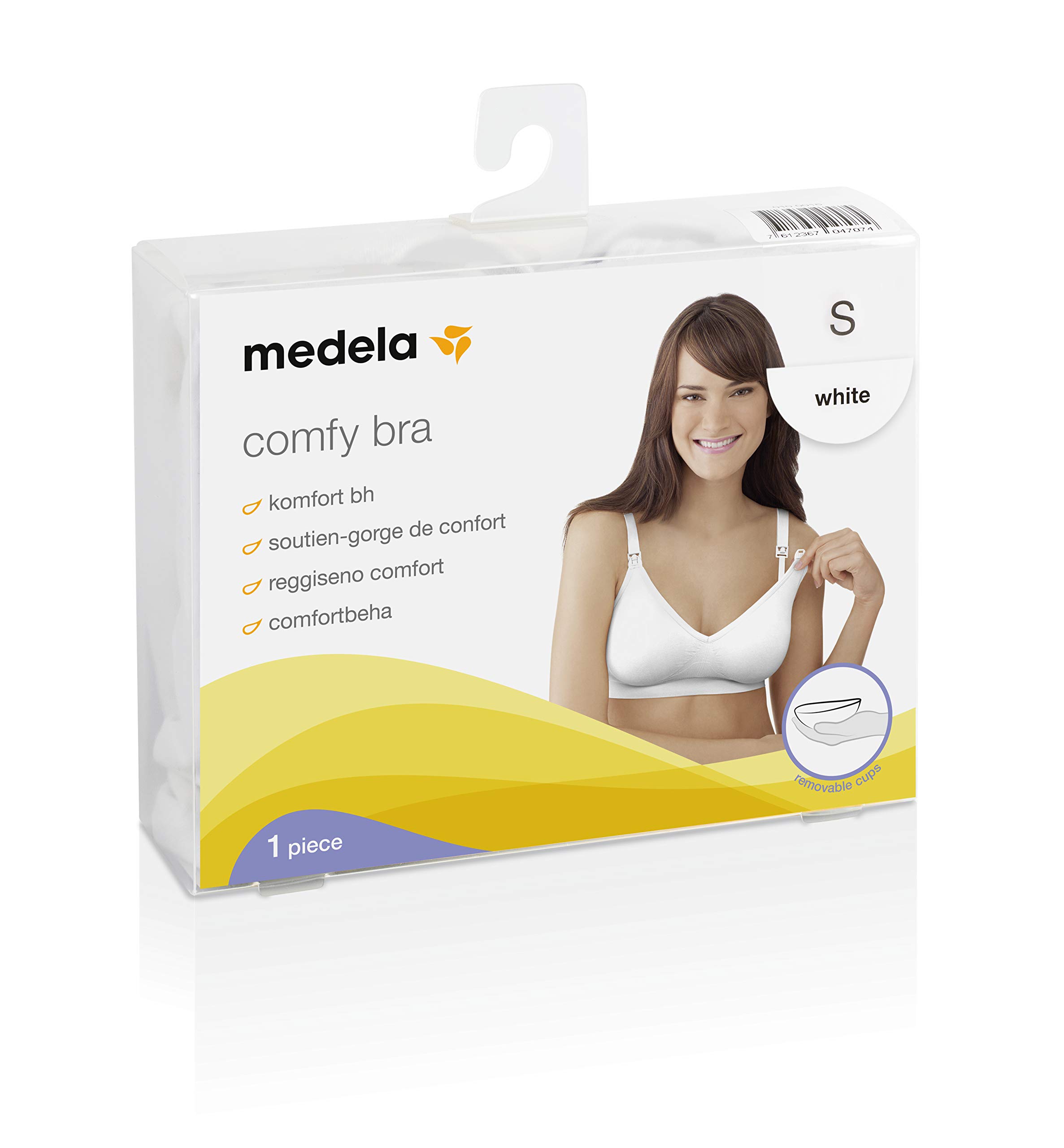 Medela Comfy, Reggiseno per maternità e Allattamento, Senza Cuciture e Senza Ferretto, per Gravidanza e Allattamento, con Fascia Elastica e Tessuto Traspirante per Un Comfort ottimale Tutto Il Giorno