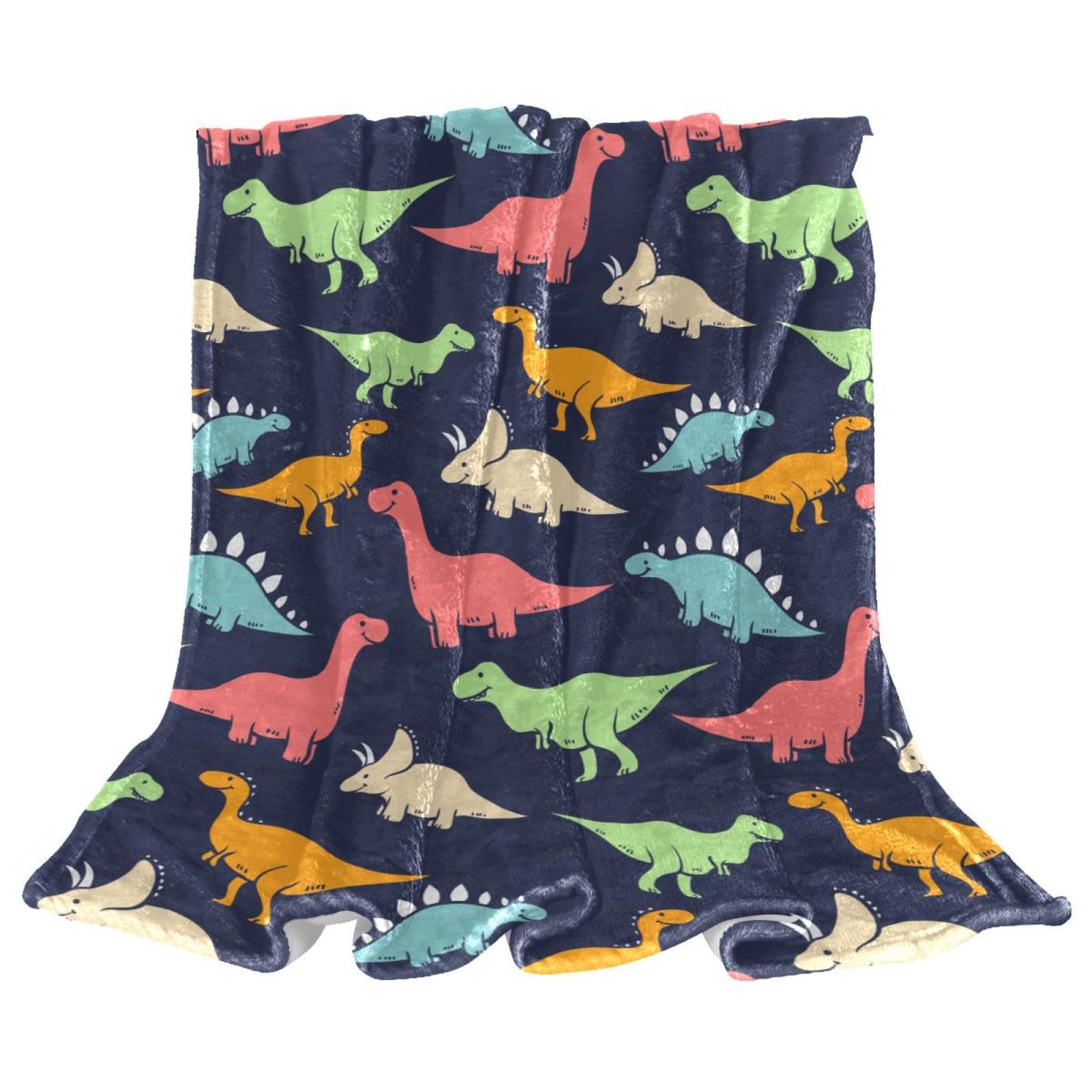 Couverture polaire dinosaure contre le froid : plaid doux pour lit, canapé et divan