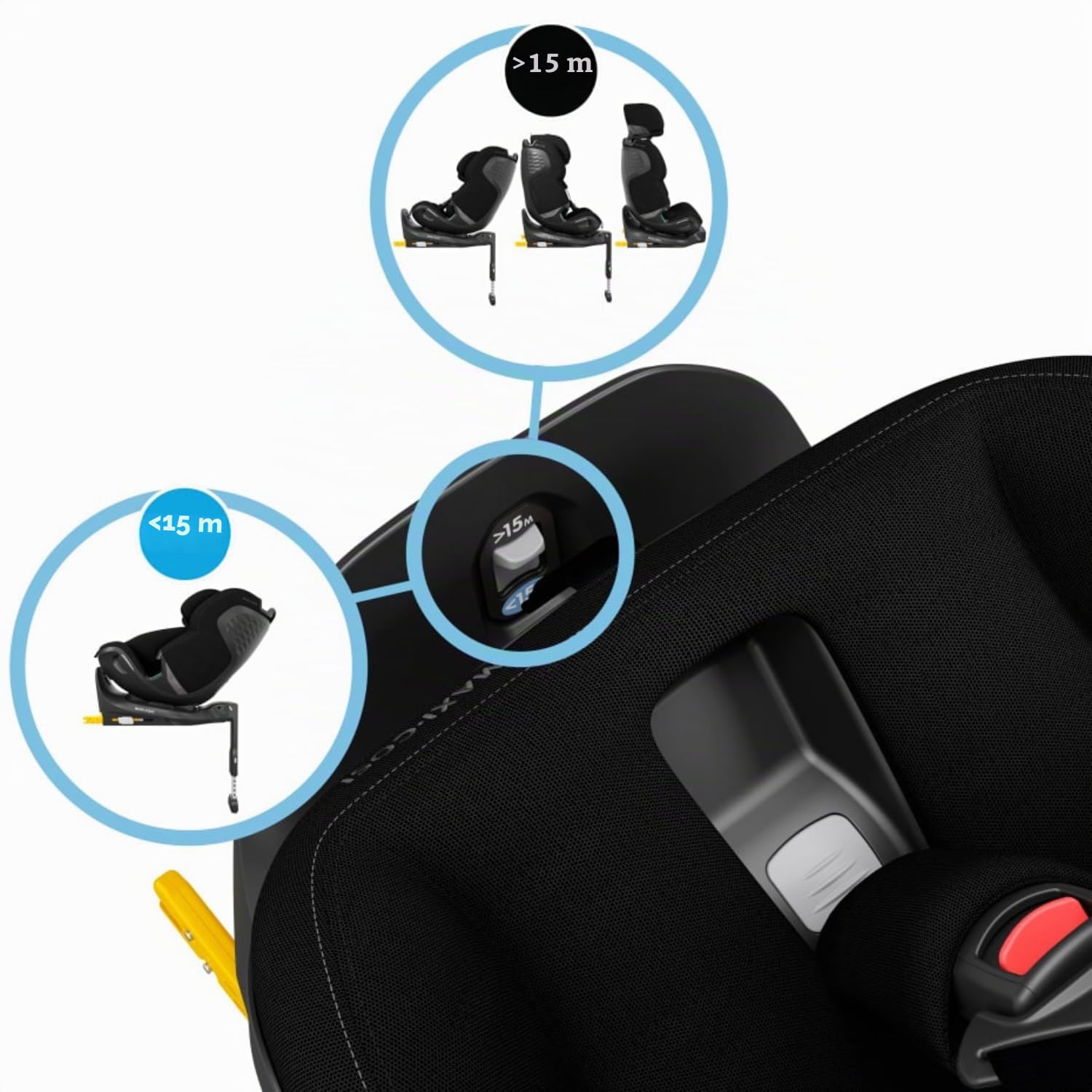 Maxi-Cosi Emerald 360 Pro Siège auto pour enfant G-CELL Protection contre les chocs latéraux Harnais facile à installer Climaflow Contrôle de la température SlideTech Convient de 0 à 12 ans