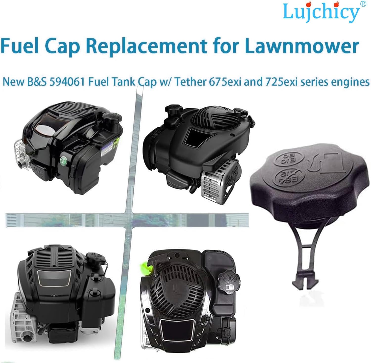 594061 Fuel Tank Cap Compatible with B & S To&ro Crafts&man Lawn Mower Gas Tank Caps Replacement (replaces 84004416, 597414) crafts-man m230 gas cap