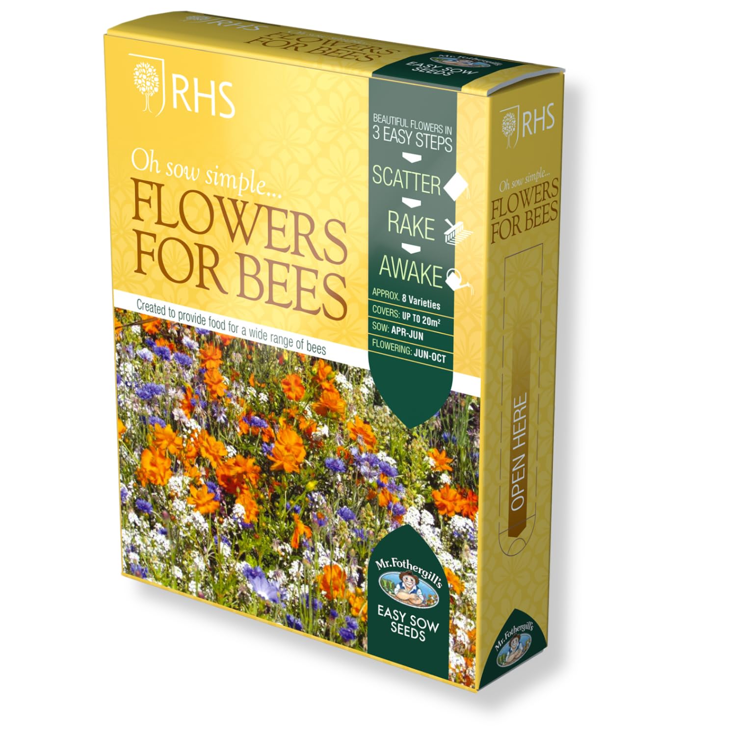 Mr Fothergill’s RHS Flowers for Wildlife Seeds, Bright Flower Seed Mix with Approx 15 Varieties, Long Flowering Display Jun-Oct, Wildlife Friendly Borders and Beds, Nectar and Pollen Rich Mix — view 4