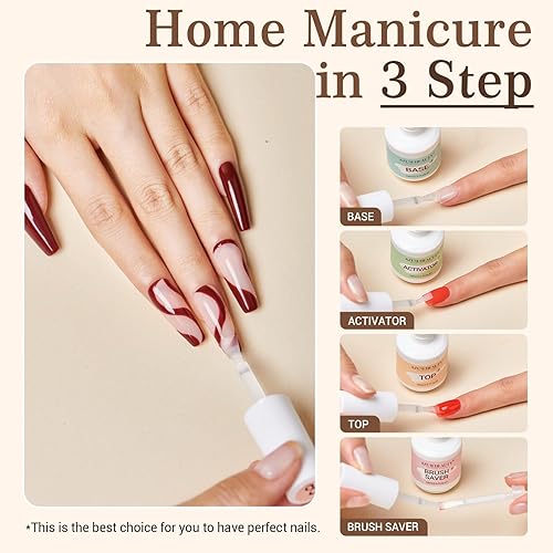 Miniatura 28 de AZUREBEAUTY - Juego de 31 piezas de polvo de inmersión para uñas, 20 colores, morado, azul, purpurina, bandeja de reciclaje de polvo de inmersión