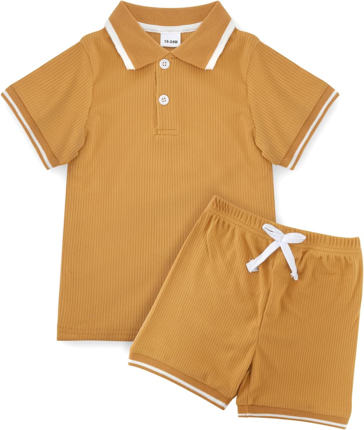 JiuBreeze Toddler Baby Boy Polo Shirts Summer Clothes Set Soft Golf Short Sleeve Outfits 18mo 24mo 2T 3T 4T 5T
