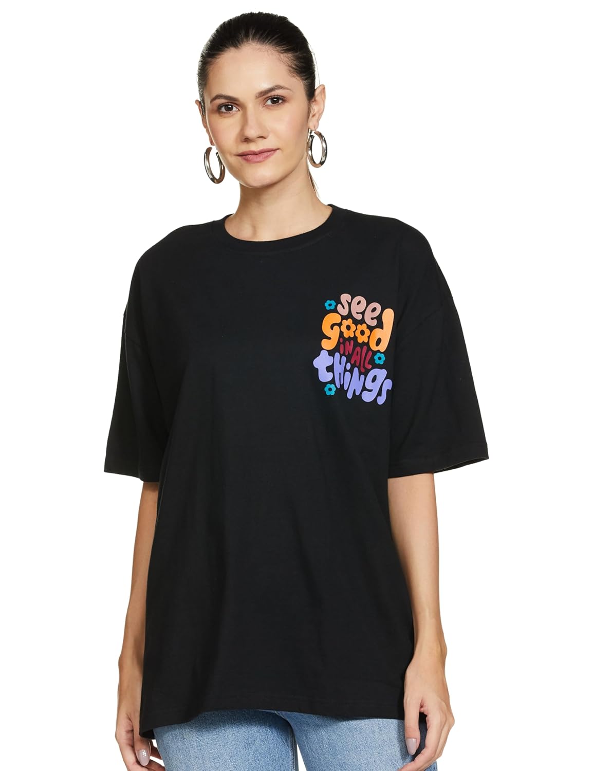 Women’s Oversized Fit T-Shirt – Trendy & Comfortable Styling by T2F