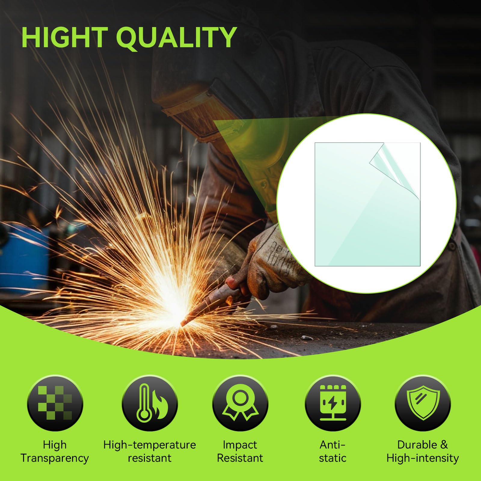 Insight - Kit de placa de seguridad transparente 41589, lente de cubierta de casco de soldadura ADF para Jackson Safety Insight cartucho de soldadura de oscurecimiento automático variable y casco de