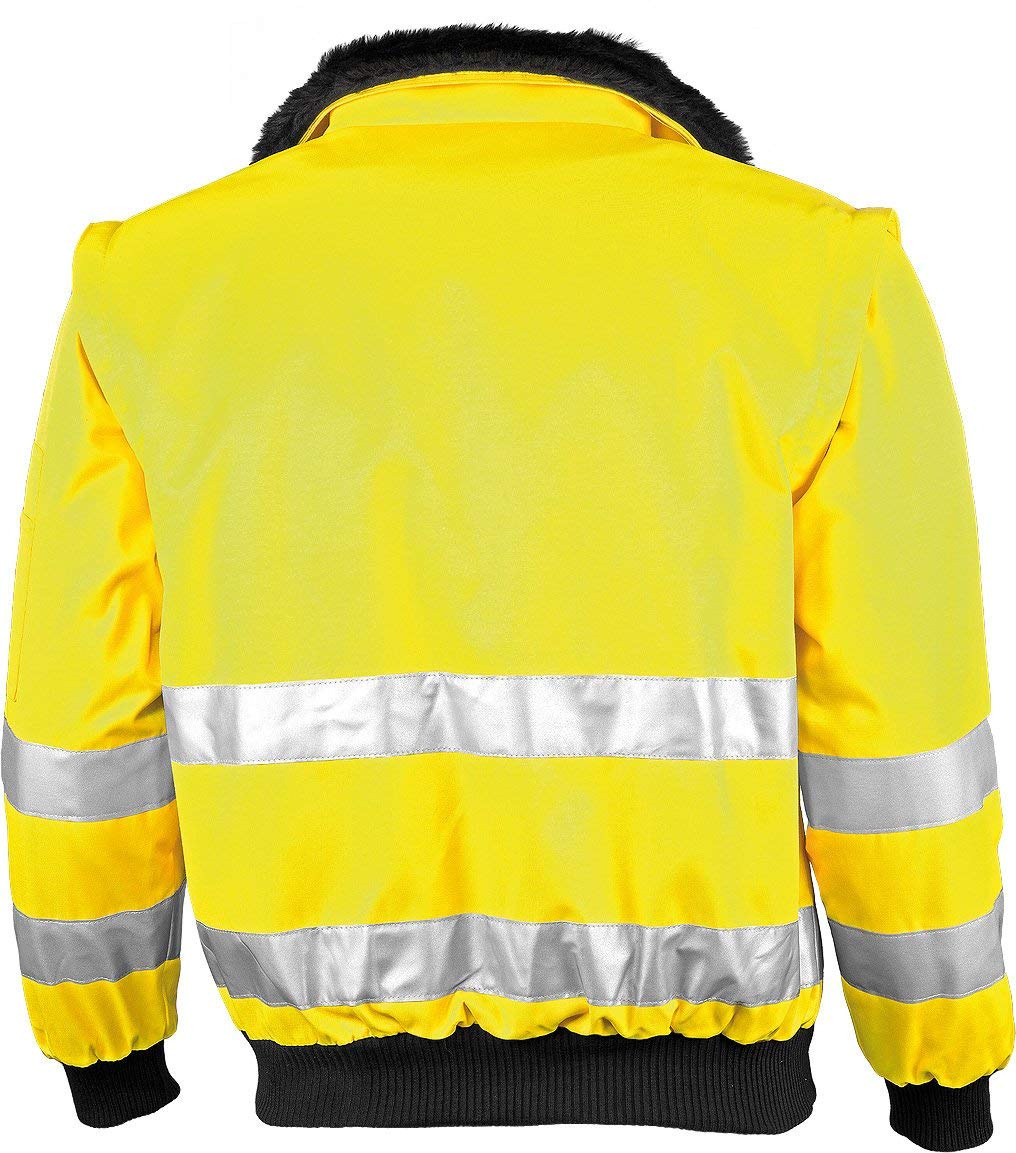 Gonschorek Qualitex Warnschutz Blouson de Pilote Jaune ou Orange - Jaune D'Avertissement, M
