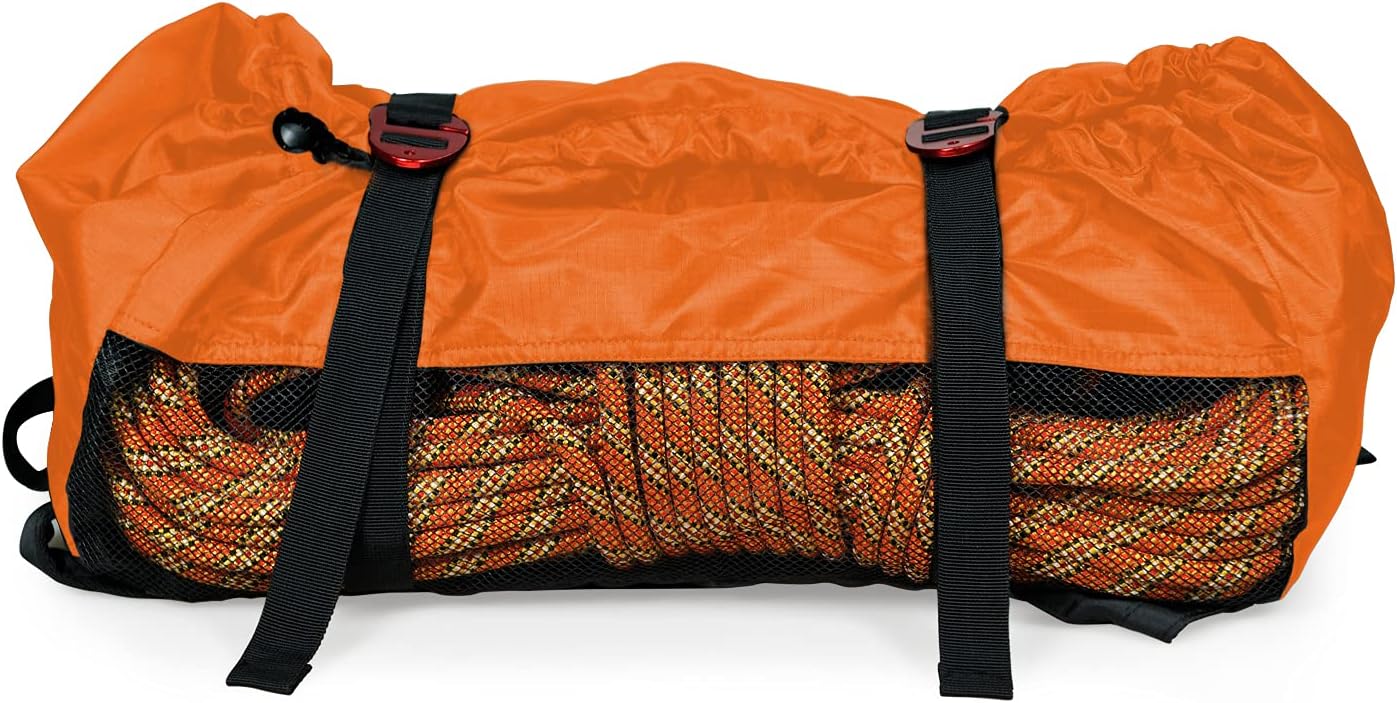 PHRIXUS Rock Climbing Rope Bag, Waterproof Folding Rope Storage Bag with Ground Sheet, Buckles and Carry Straps, Large Capacity Backpack Rock Climbing Gear for Rock Climbing Rope, Orange : Sports & Outdoors