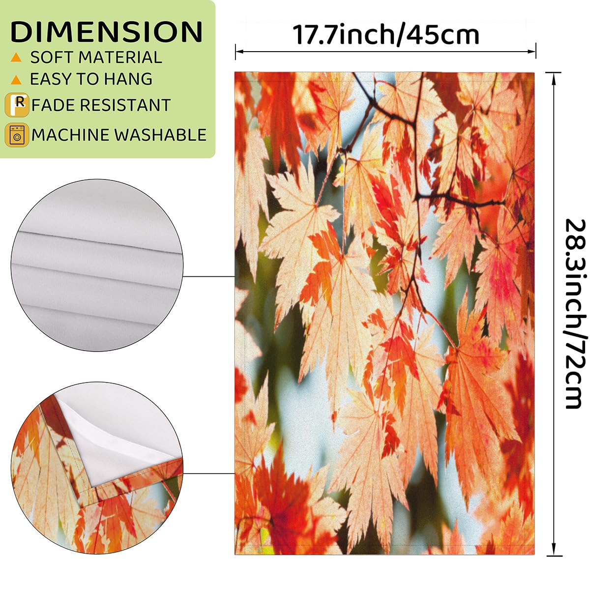 Arquiel Set di 2 Strofinacci Autunno Gnomo - Cotone 100% Assorbente Canovacci Decorazione Regali di Vacanza per Cucina 48 cm x 70 cm