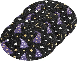 Halloween Starry Wizard Hats Kitchen Sponges Cleaning Dish Sponges Non-Scratch Scrubber Sponge for Kitchen Bathroom Cars, pack of 3