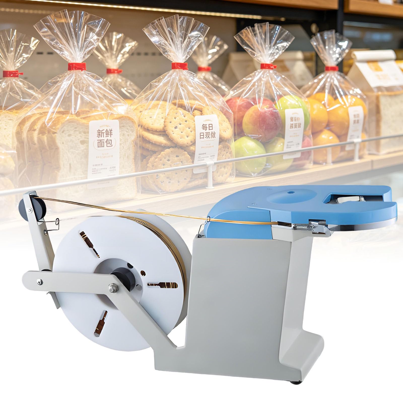 Ymnogjie Multicolor Automatic Twist Tie Machine,Gold Wire Sealing Bundling Machine,Wire Automatic Sealing Machine,Bag Closure Bundling Equipment For Bread,Candy