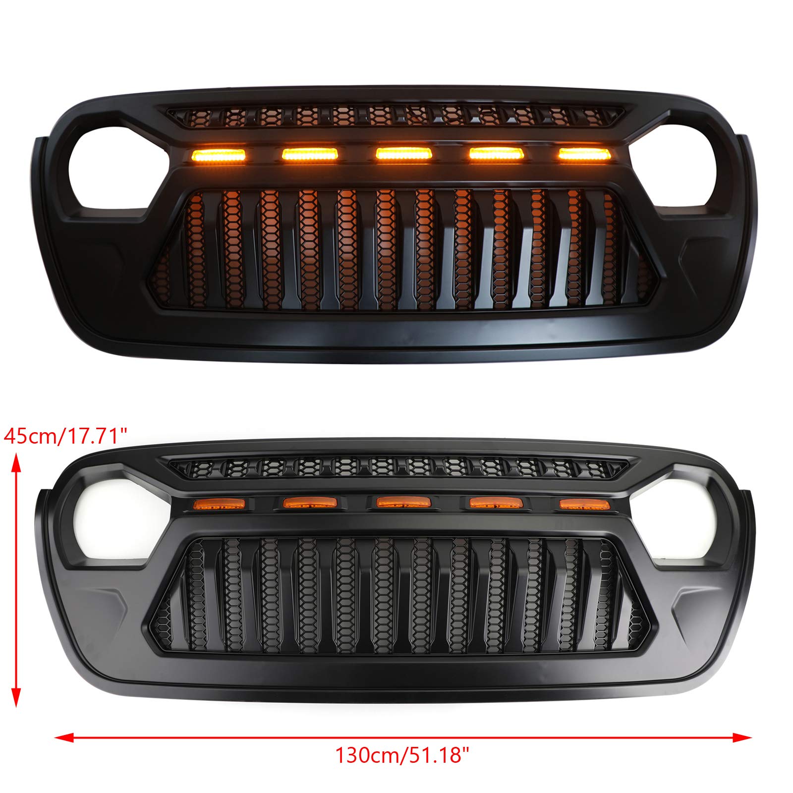 Artudatech Car Front Grill, Mesh Grille Front Bumper Kidney Grilles