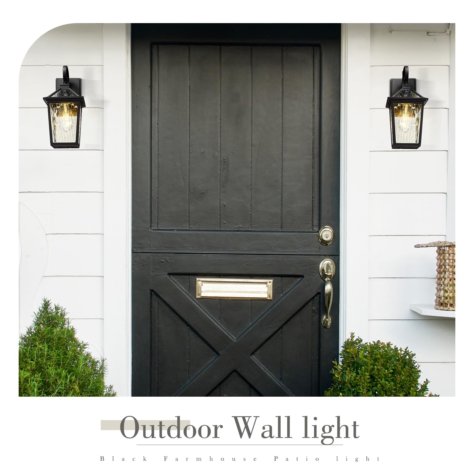 zeyu 2 Pack Outdoor Wall Lamp Lights, Medium Porch Lights Outdoor