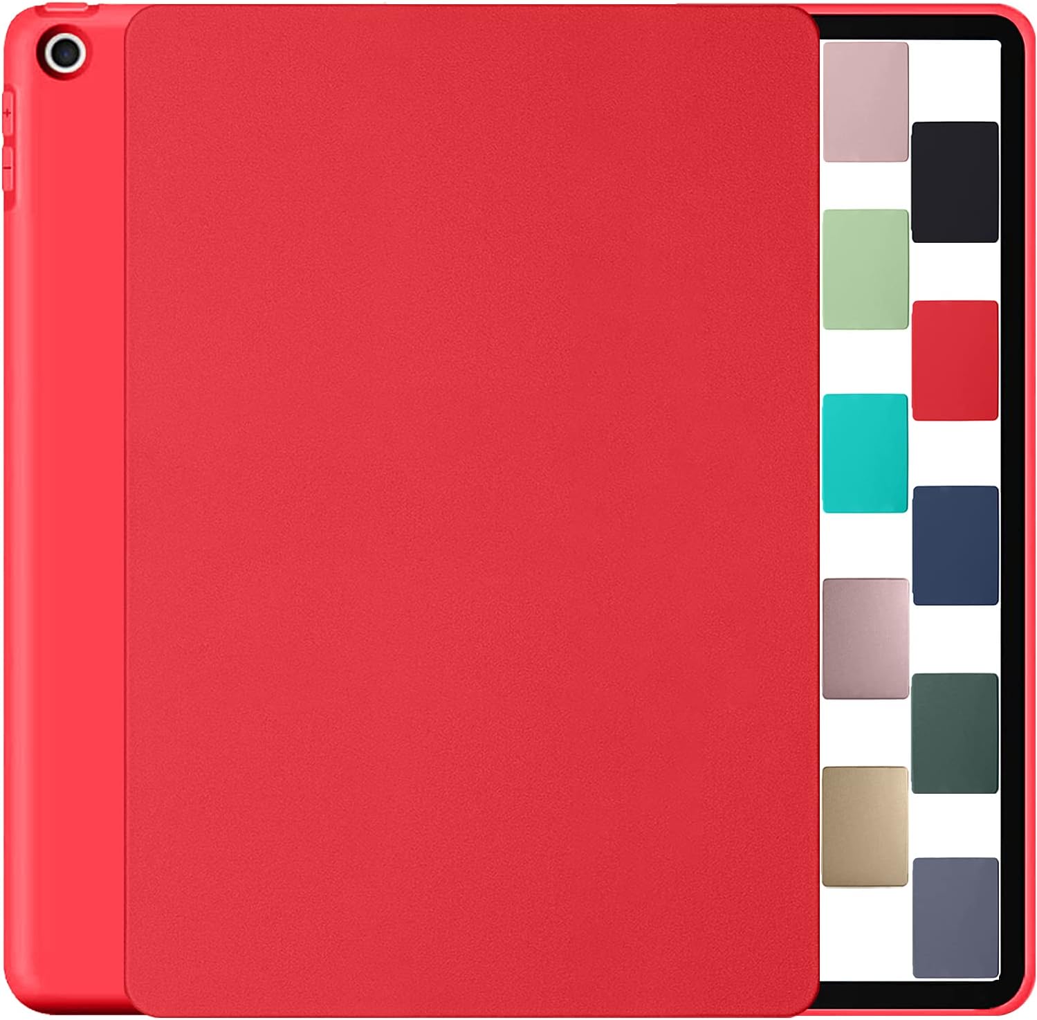DuraSafe Cases for iPad 5th 6th Gen Air 1st 2nd 9.7 Inch [iPad Air 1 2iPad 5 6] A1893 A1822 A1566 Gen Full Body Protective Soft Back Cover with Wake/Sleep Feature - Red